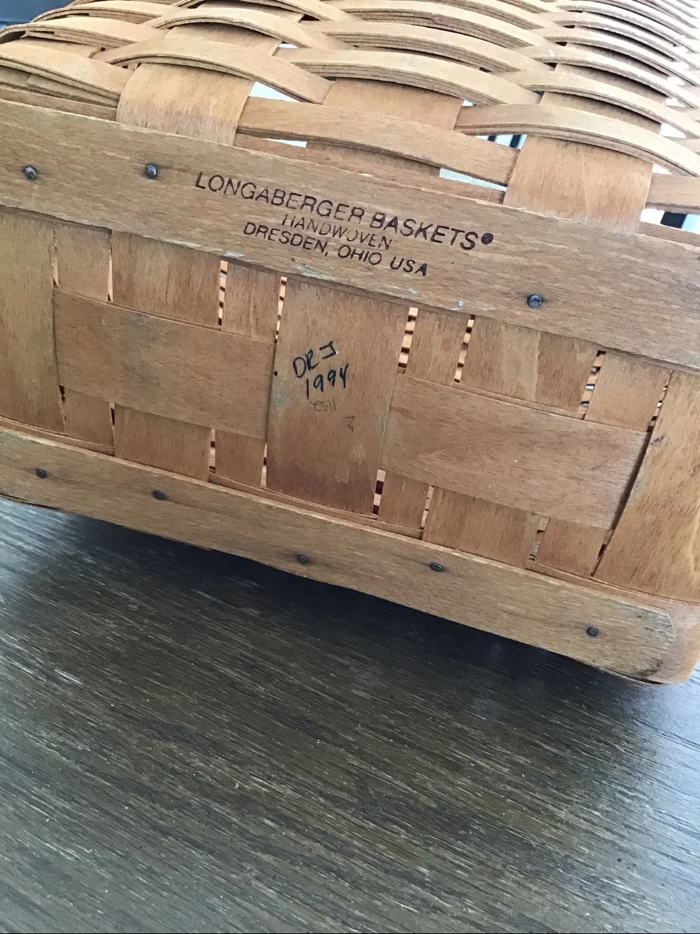 Vintage Longaberger mail basket 1994